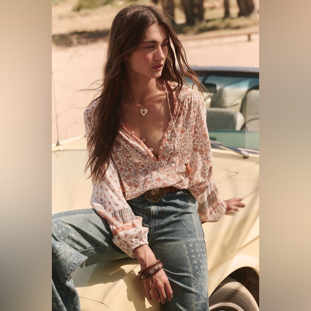 Spell Sunshine Bandit Blouse - Desert Sage